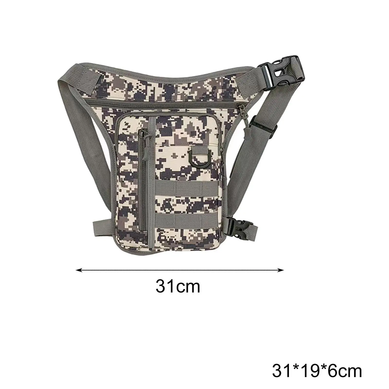 Riñonera de pierna caída para hombre, bolso de hombro multifuncional con múltiples bolsillos, bolso cruzado para acampar, viajar y ciclismo