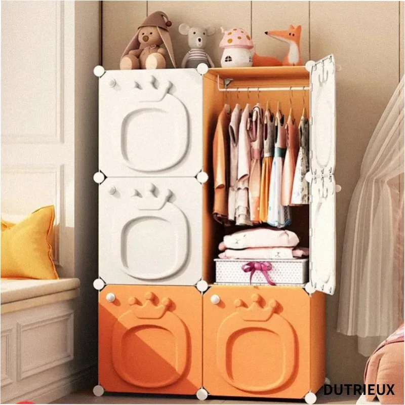 Simple Shelf Wardrobe Clothes Living Room Organizer Storage Modular Bedroom Baby Closet Cube Vestidores Lounge Suite Furniture