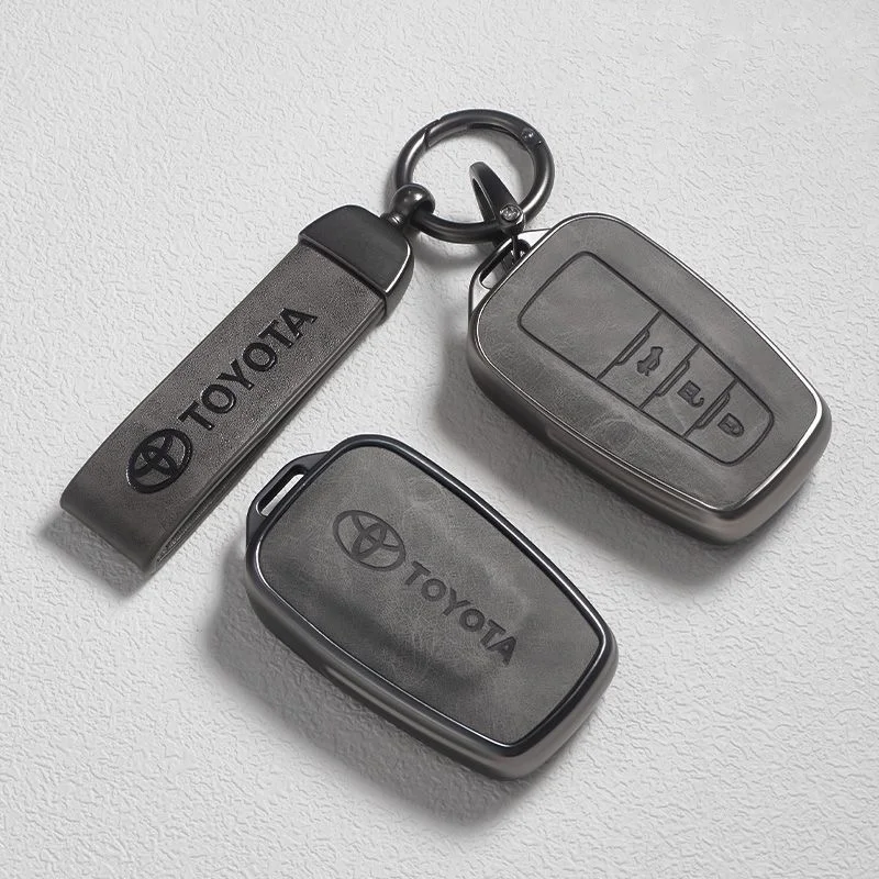 حافظة مفتاح السيارة عن بعد من البولي يوريثان غطاء شل فوب لتويوتا كورولا بريوس كامري CHR C-HR RAV4 ألتيس لاند كروزر برادو سلسلة مفاتيح بدون مفتاح #1