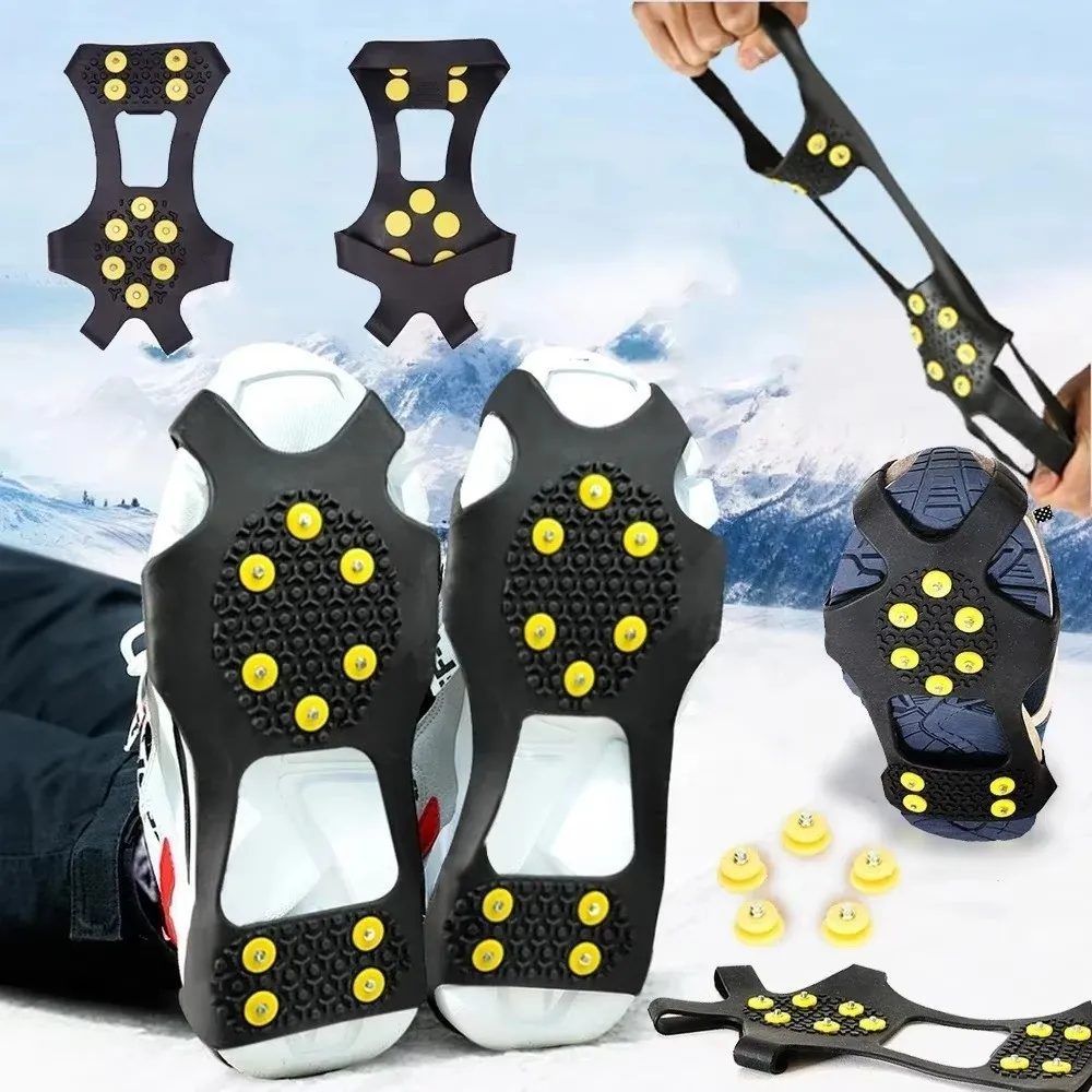 New 10 Teeth Ice Claw Universal Anti-Slip Shoes Crampons Spike Ice Gripper Spike For Shoes