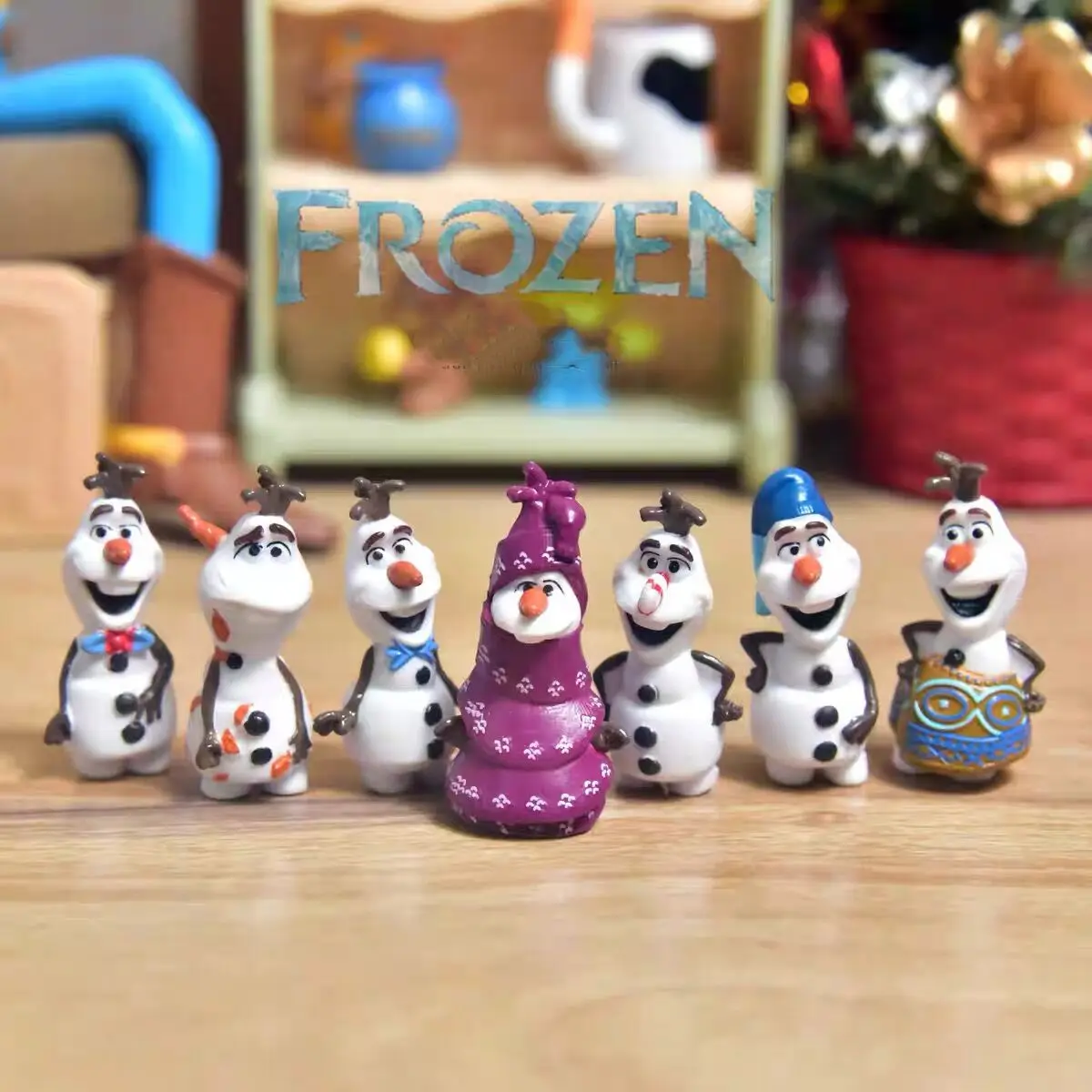 Disney Frozen Figure Olaf Decoration Toy Figures Cake Decoration Model Toys Gifts