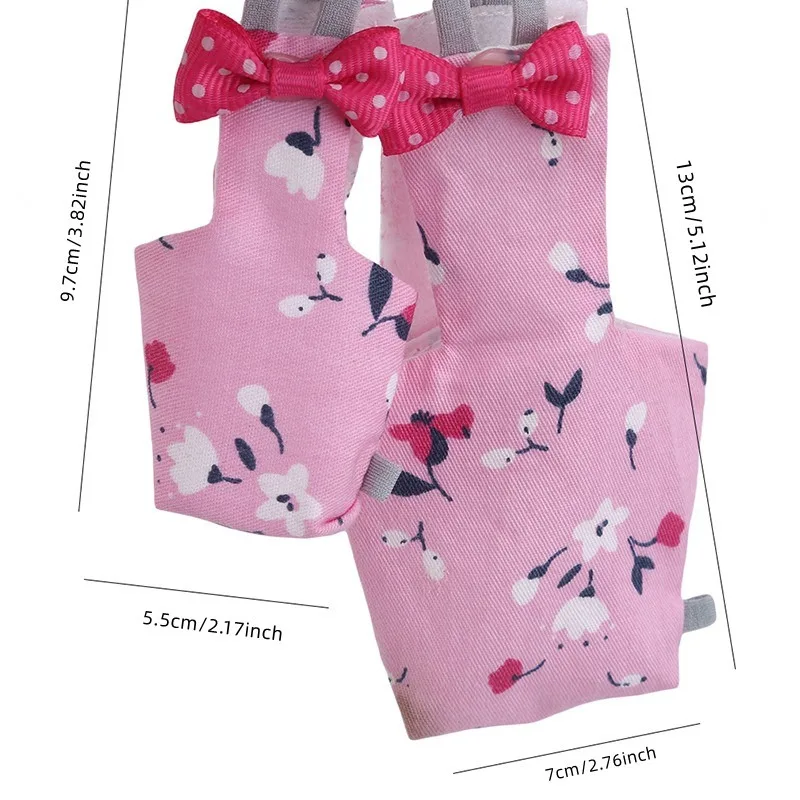 Parrot Diaper with Bowtie Cute Colorful Fruit Floral Cockatiel Pigeons Small Medium Large Pet Birds Flight Suit Clothes Washable