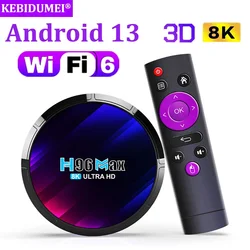 Android 13 TV Box Smart Set-Top Box Support 8K Utral HD 2.4G 5G Dual WiFi 6 IR Receiver Network Media Player for Google YouTube