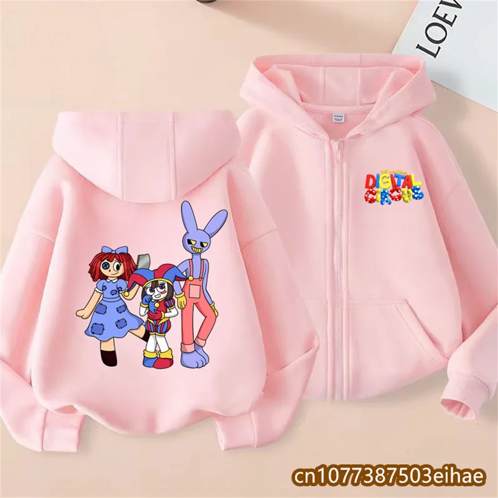 Cartoon Magical Number Circus Pullover Hoodie For Kids Lightweight Spring Autumn Coat Boys Girls Loose Casual Clothing Present