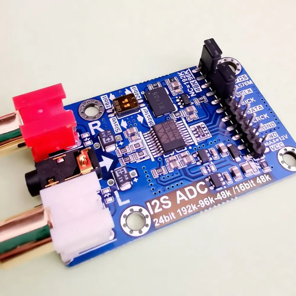 Professional I2S ADC Audio Module 24Bit 192K Sampling Rate Signal Converter Board Digital Data Acquisition Component Unit