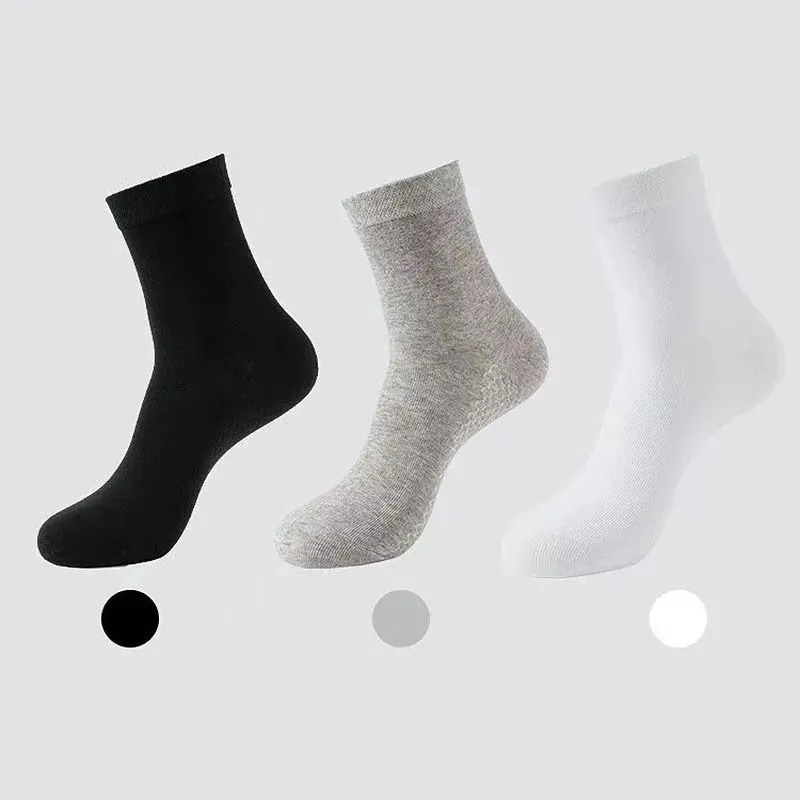 5 Pairs Socks Men Casual Business Anti-Bacterial Breatheable Men's Crew Socks High Quality Guarantee Sock Long  winter Socks