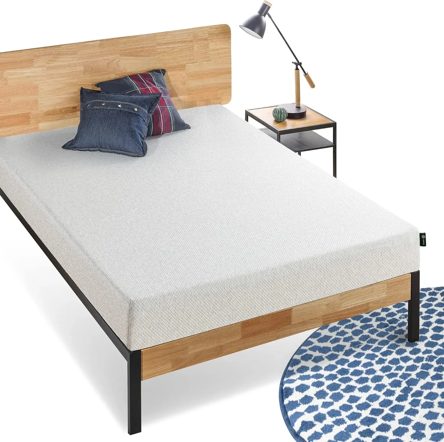 Colchão de espuma viscoelástica Ultima de 8 polegadas, duplo, sem fibra de vidro, alívio de pressão, certificado CertiPUR-US, colchão em uma caixa, branco