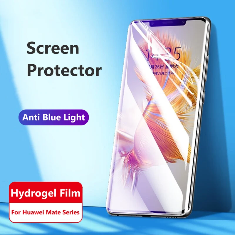 For Huawei Mate50 Mate 50 40 30 Pro Plus RS Porsche Anti Blue Light Hydrogel Film Full Cover Eyes Care Soft Screen Protector