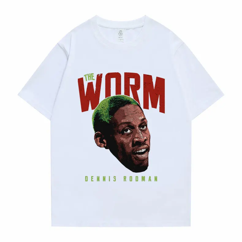 Hot New The Worm Dennis Rodman Graphic Tees Men Women Hip Hop Tshirt Boys Basketball T-shirt Male Loose T Shirts Man Streetwear