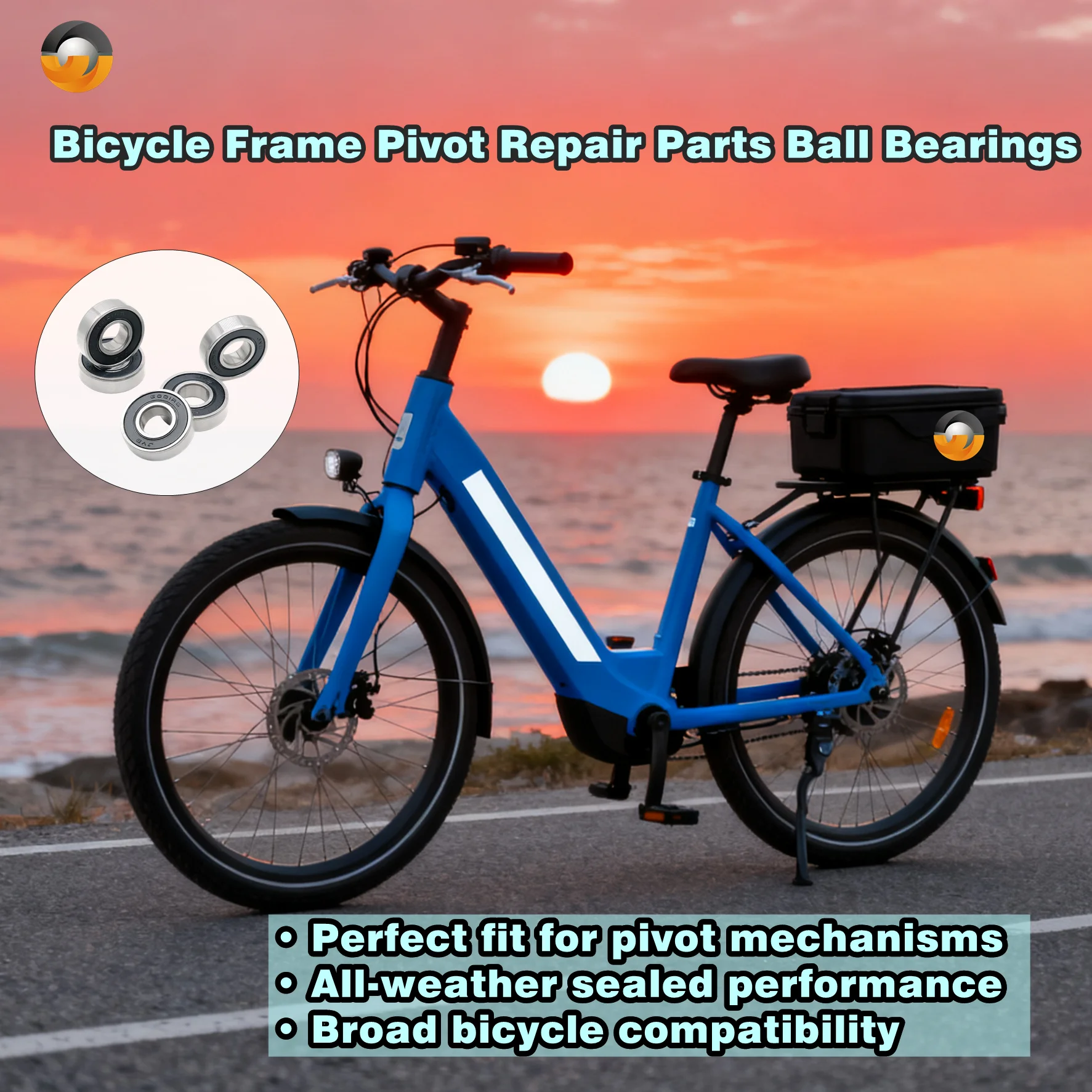 4PCS 6001RS Bearing Bicycle Frame Pivot Repair Parts Ball Bearings  ABEC-7 605RS-609RS 6000RS-6003RS 625RS-629RS 6200RS-6202RS