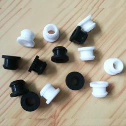 10pcs Black 4.5mm-60.6mm Silicone Rubber Snap-on Grommet Hole Plugs End Caps Bung Wire Cable Protect Bush