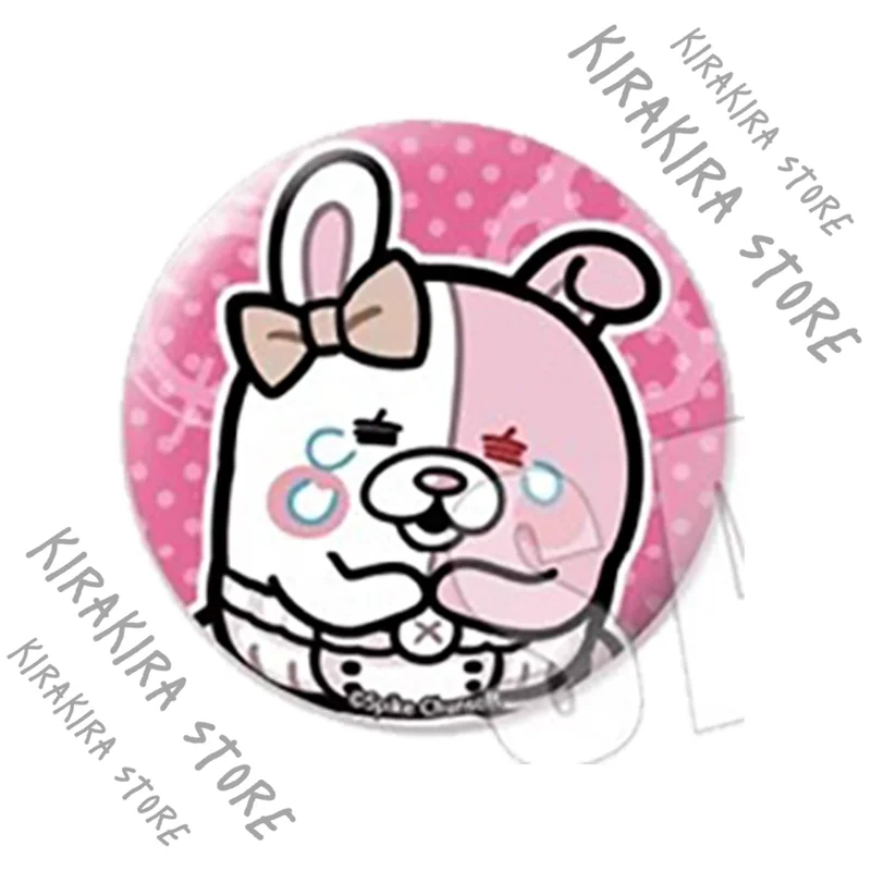 Kirigiri Kyoko Kaede Akamatsu Monomi Q نسخة شارة Danganronpa دبوس الصدر صفيح شعار بروش رسمي حلية كوميك كون