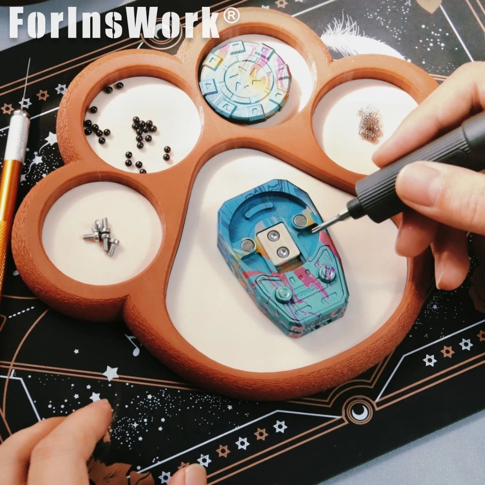 صينية تخزين مخلب القطط اللطيفة مطبوعة ثلاثية الأبعاد - منظم EDC لملحقات مكتب البراغي الصغيرة منضدة العمل