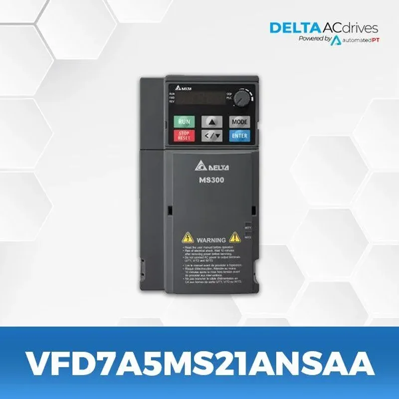 Delta Inverters-AC-Motorantriebe VFD7A5MS21ANSAA 1 Phase 100 % Original-Frequenzumrichter