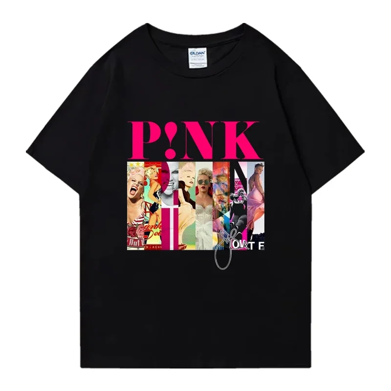 

Hot sale P!nk Pink Singer Music Tour 2024 T-Shirt Men Women vintage Oversized short sleeve t-shirts Unisex Y2k Pure Cotton Tops