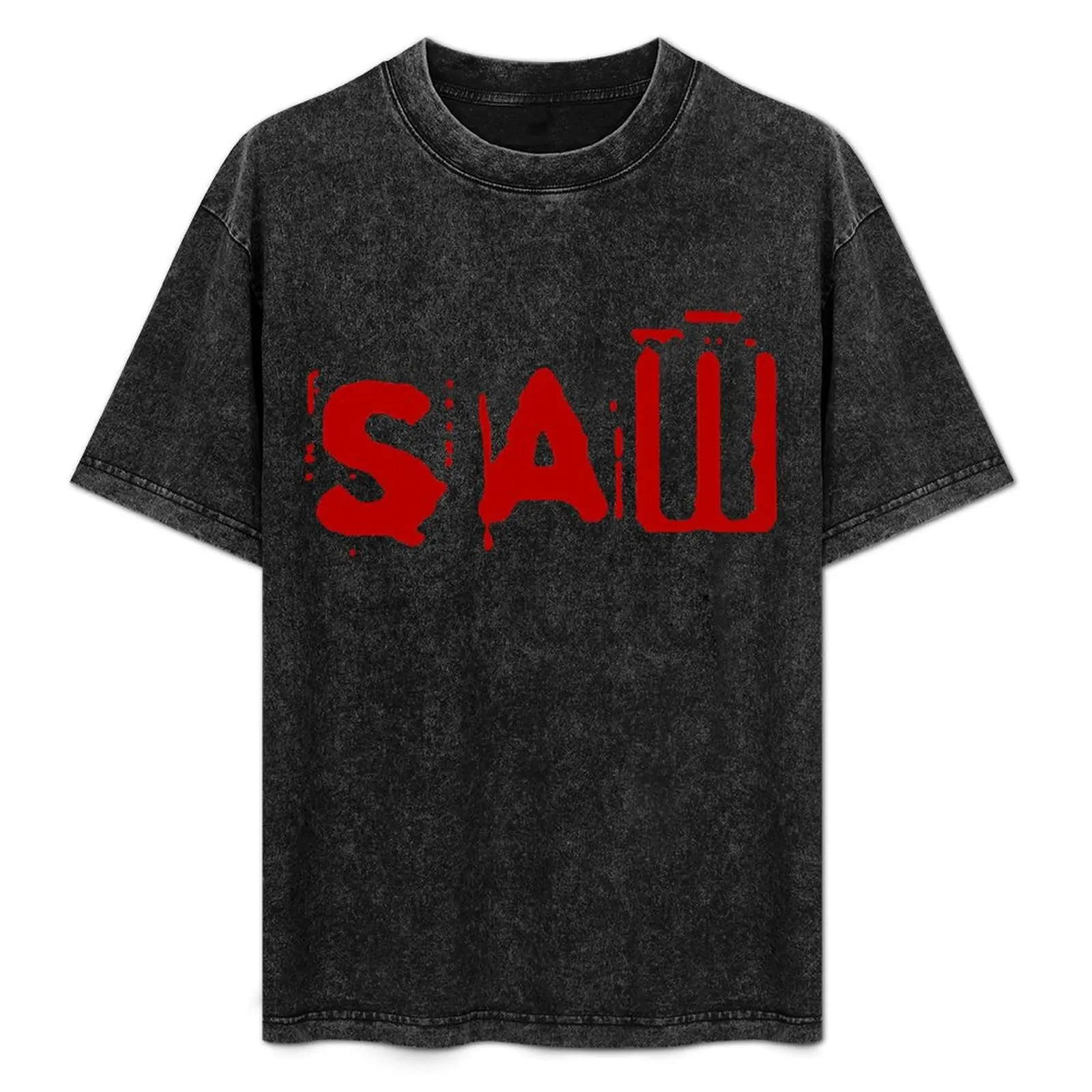 

Saw movie logo horror T-Shirt shirts graphic tee T-shirts oversize vintage clothes Men's clothing