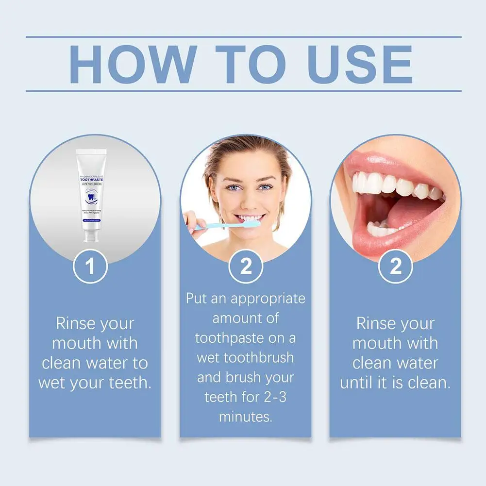 Creme dental para clareamento dos dentes, remoção rápida de fumaça, café, chá, limpeza oral, proteção das gengivas, refrescante, hortelã, antibacteriano dental