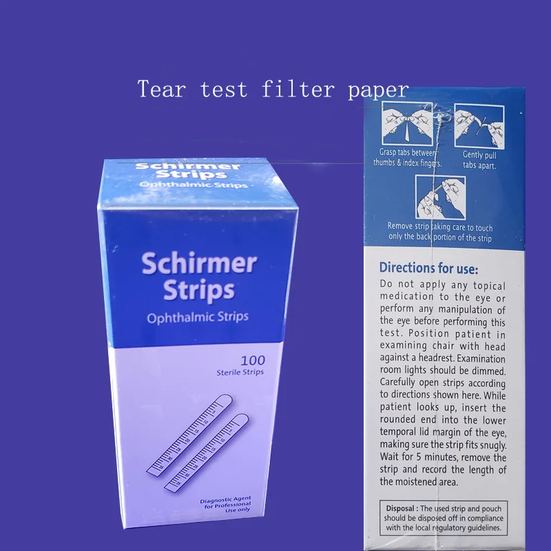 Indian fluorescein sodium test paper tear test filter paper fluorescent strip eye examination tool individual package