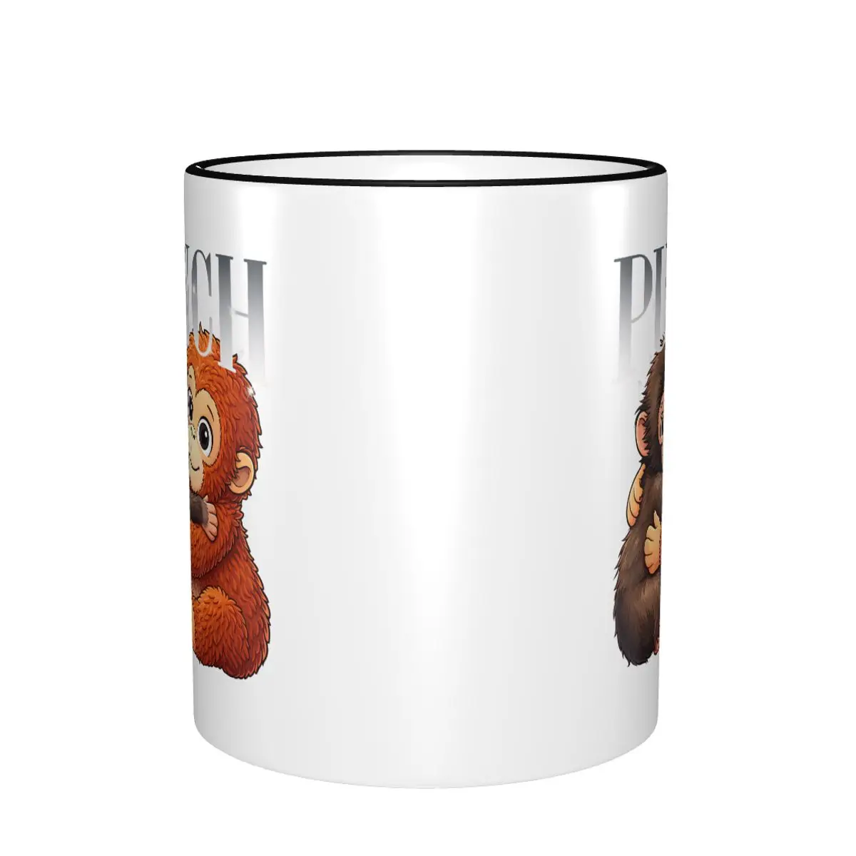 New Arrival Punch Monkey Hugging Oran-Mama Merch Mug Cute Coffee Cup