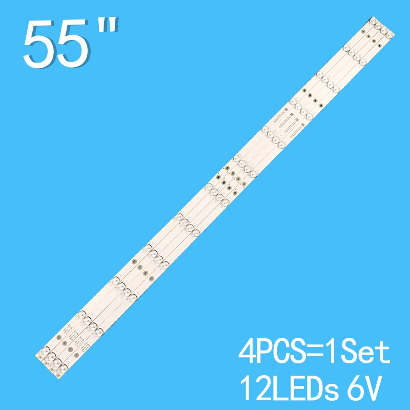 

4PCS 1073MM LED Backlight strip 12 lamp for 18MI200J6C70100099800820 A3 AKTV5534 MS-L1157 V4 JF-D400-S0 888102-55S17U