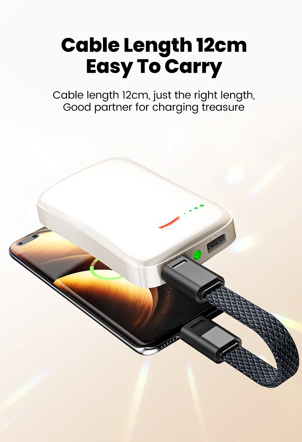 16.5cm 60W USB C To Type C Short Cable Fast Charging Braided Keychain Data Cable Phone Charge Wire For iPhone Xiaomi usb c kabel