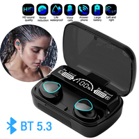 M10 TWS Wireless Bluetooth Earphones Noise Cancelling Headphones Stereo Earbuds LED Display Sports Headset With Mic For iPhone