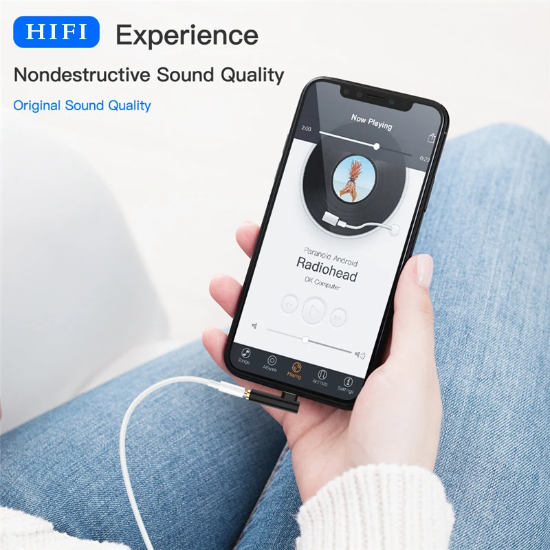 Nku Type-C To 3.5mm Jack Earphone Cable USB C Male To 3.5mm AUX Audio Adapter USB-C 3.5 Converter Cable for Xiaomi Mobile Phone