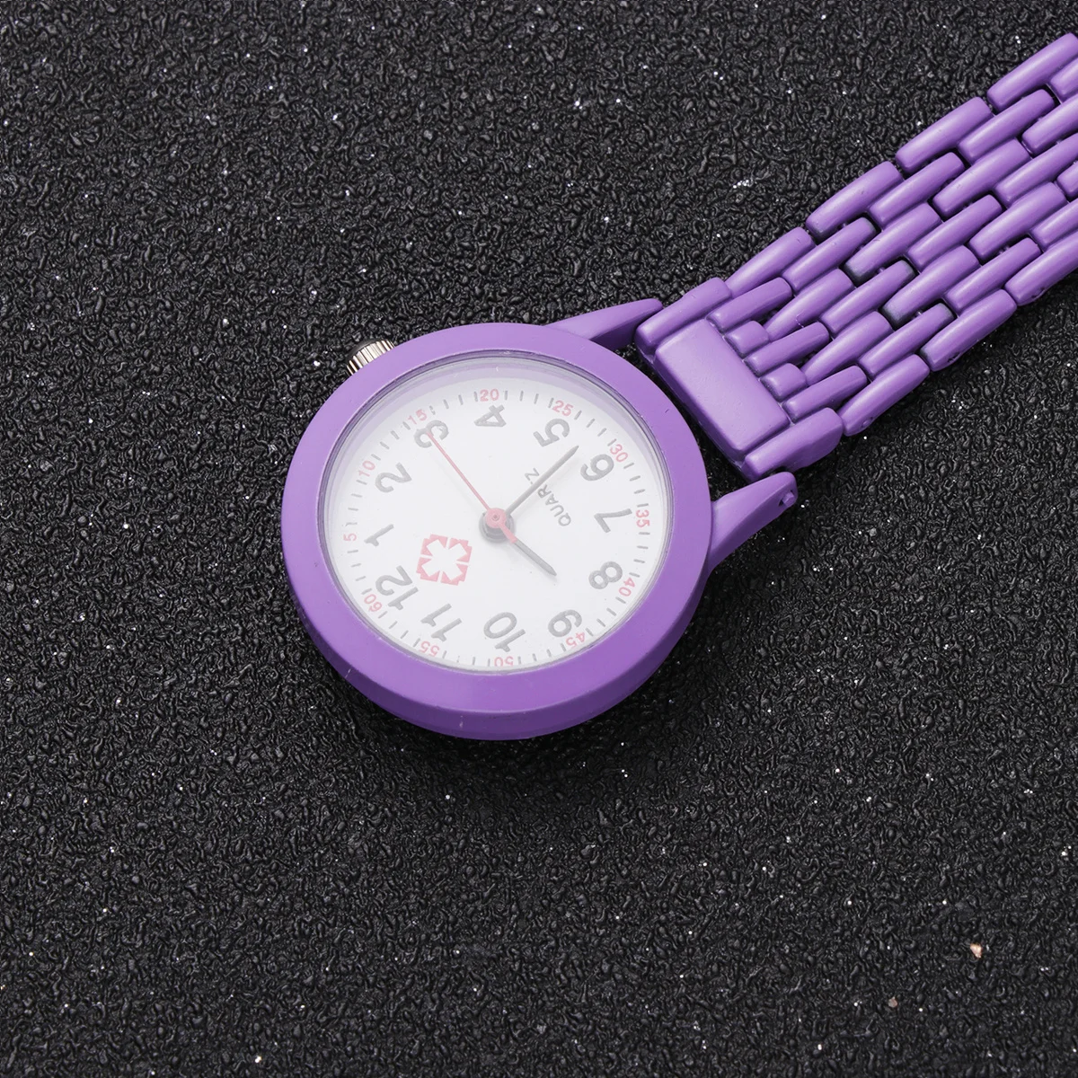 

Alloy Pendulum Watch Purple For Nurse Doctor Medical Staff Durable Portable Pocket Timepiece Tool Workwear Accessory