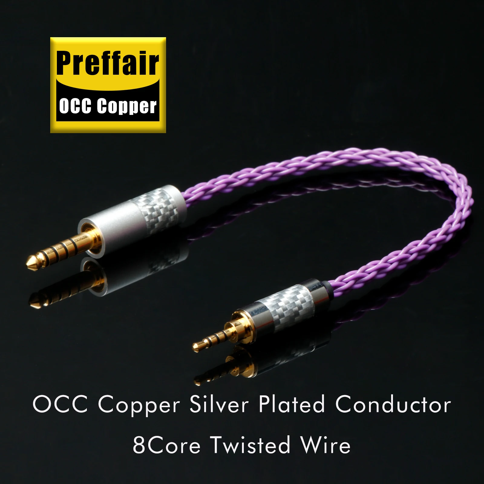Hifi 4,4mm auf 3,5mm TRRS symmetrisches Kabel Aux-Buchse symmetrisches 2,5mm auf 4,4mm Audio-Adapterkabel Stecker auf Stecker – Detail 6