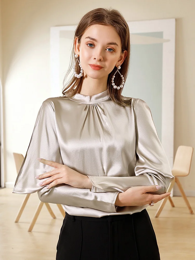 

Шелковый пальто-плед Ele Long Sve от Nan You Rose, высококачественный корейский шелк, прямой крой, с пуговицами, однотонный