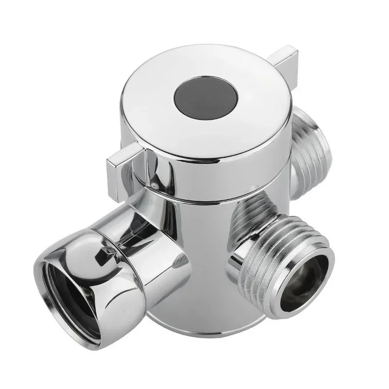 1/2 Inch Bathroom Three Way Connector T-adapter Adjustable Shower Arm Mounted Shunt Diverter Valve For Toilet Bidet Shower Head