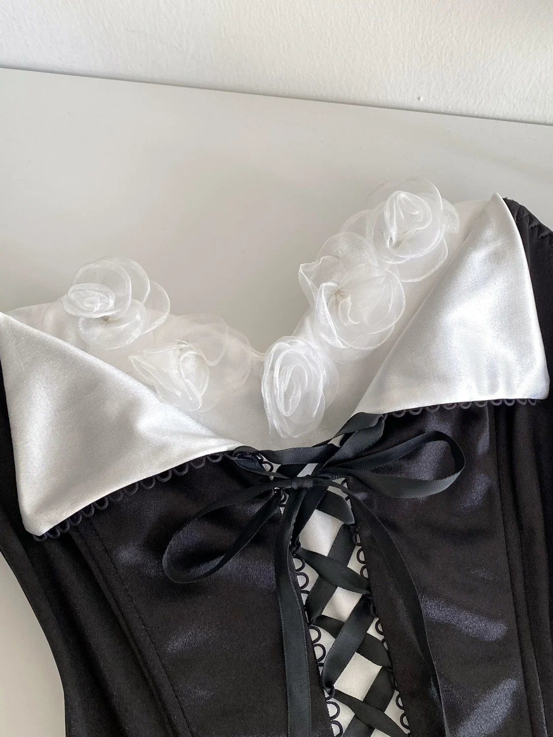 Kadın Siyah Gotik Y2K Bağcıklı - Cami Top Lace incelemesi ve fiyatı