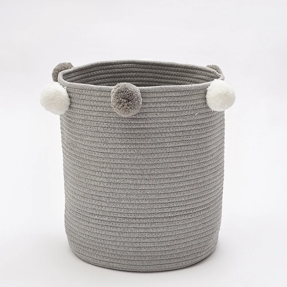 

Round Laundry Hamper Basket Light Grey Large Capacity Eco-Friendly Storage Container For Bedroom Bathroom Closet Room
