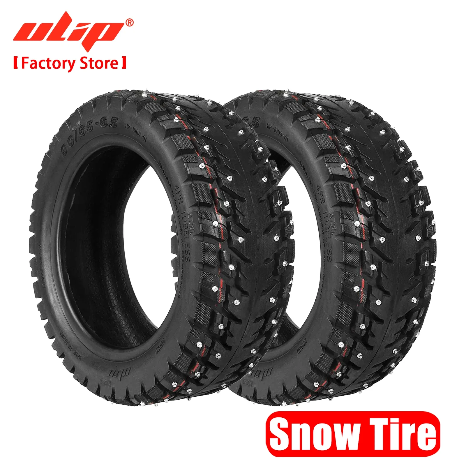 ULIP 2Pack 90/65-6.5 Winter Snow Scooter Tire Enhanced Ice Grip for Dualtron Thunder Zero 11X Kaabo Wolf Warrior 11 Scooters