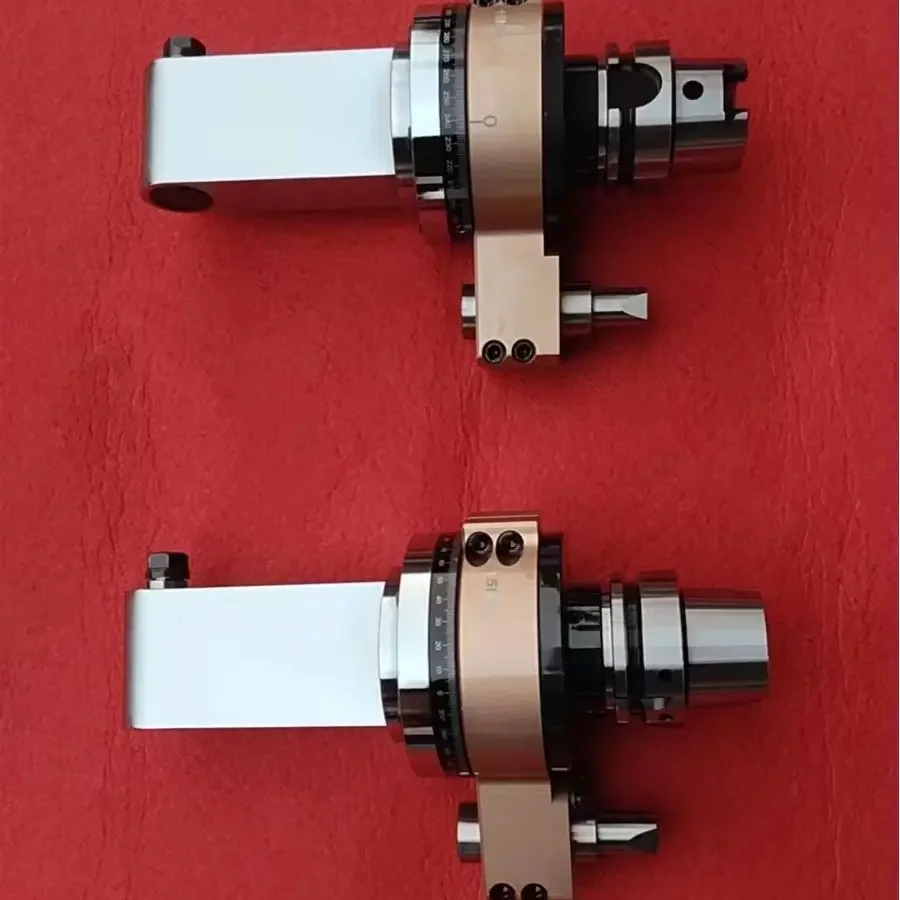 Side Milling Head Light Milling Head, High Strength HSK 63A-ER11QL Double Head Right Angle Milling Head