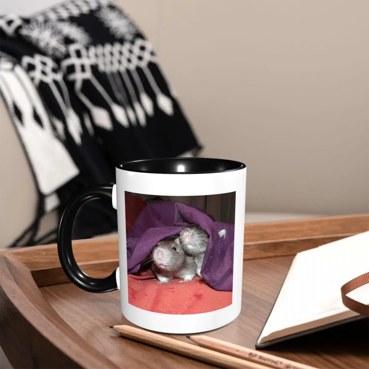 Hidden Rats Mug Funny Ceramic Coffee Cups Tea Mugs Milk Cup Drinkware Gift for Friends