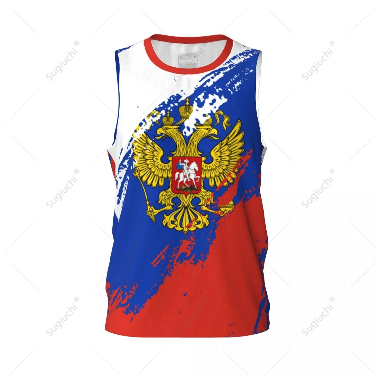 Men Basketball Sports Russia Flag Running Fitness Multifunction Jersey Sleeveless shirt Custom Name Nunber Exclusive