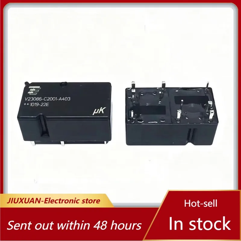 New 1pcs/lot V23086-C2001-A403 DPDT Mini PCB Signal Relay 8Pin Electromagnetic Relay For Elevator Industrial Control Board Parts