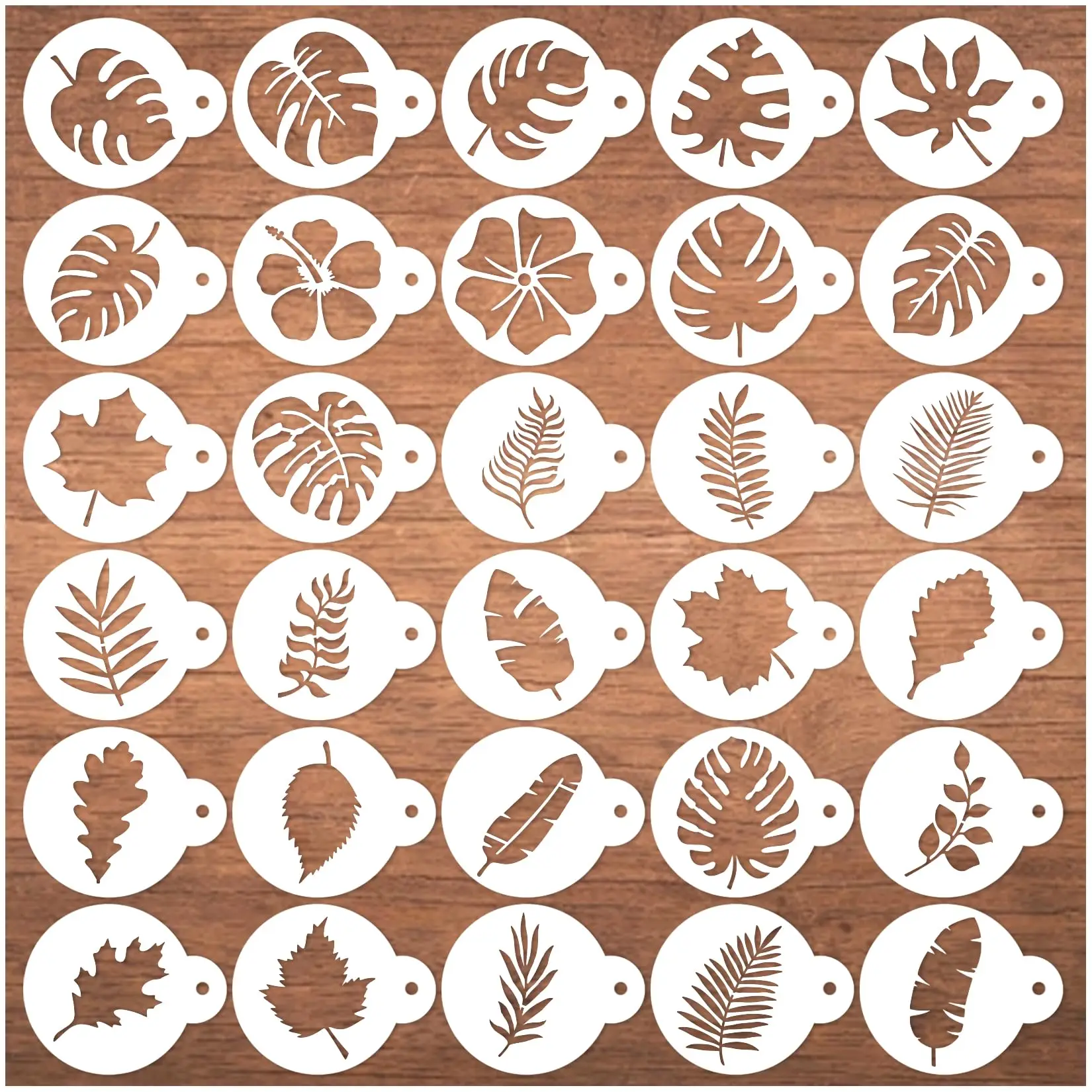 

Reusable Coffee Cappuccino Milk Foam Latte Art Stencils Decorating Tool Stainless Steel Coffee Stencil