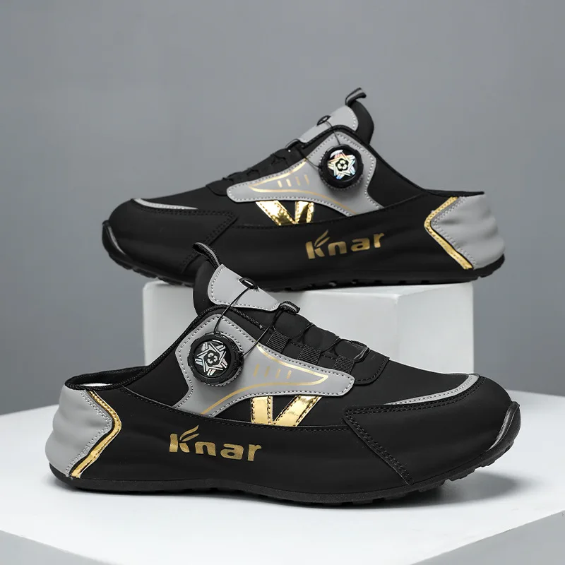 

Men's Bag Head Half Tray Shoes Casual Trendy Comfortable Soft Leather Shoes Outdoor Anti Slip Trend Mens Shoes Zapatos De Hombre