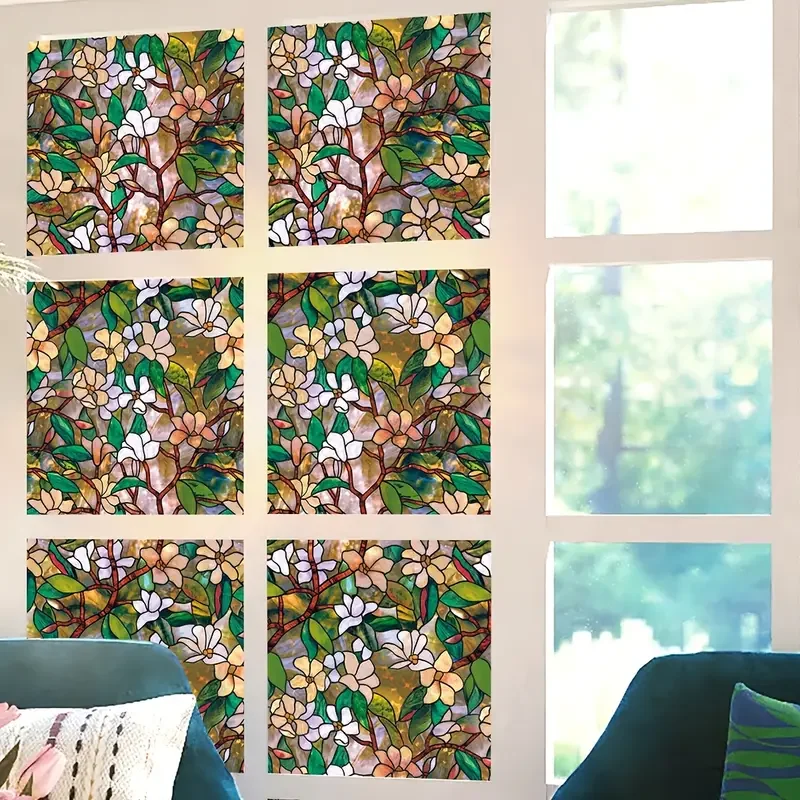 Printed Anti-Peeping Static Cling Film Opaque Window Film Sun-Protective Decorative Window Film For Bedrooms And Bathrooms. - view 4