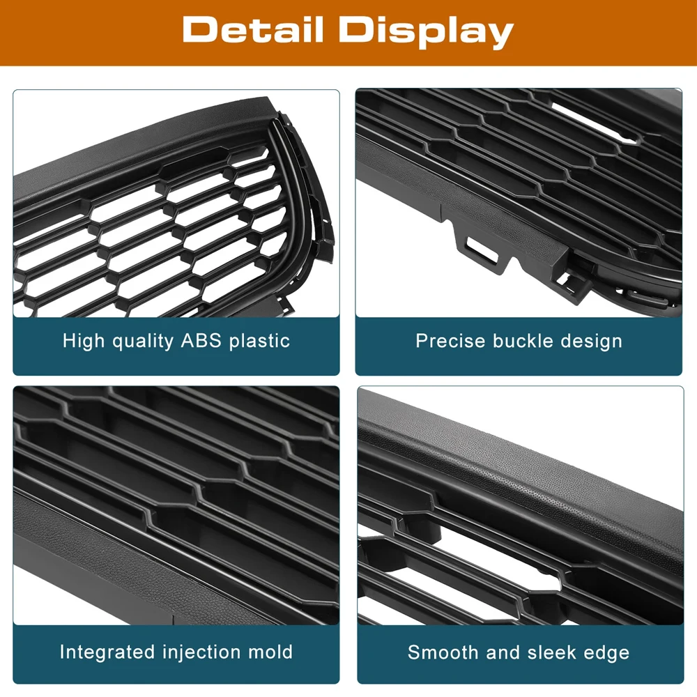 3 قطعة جديد جودة المصد الأمامي للسيارة السفلى مركز مصبغة ترقية مجموعة لشركة فولكس فاجن بولو 6R 2009 - 2014 اكسسوارات السيارات #5
