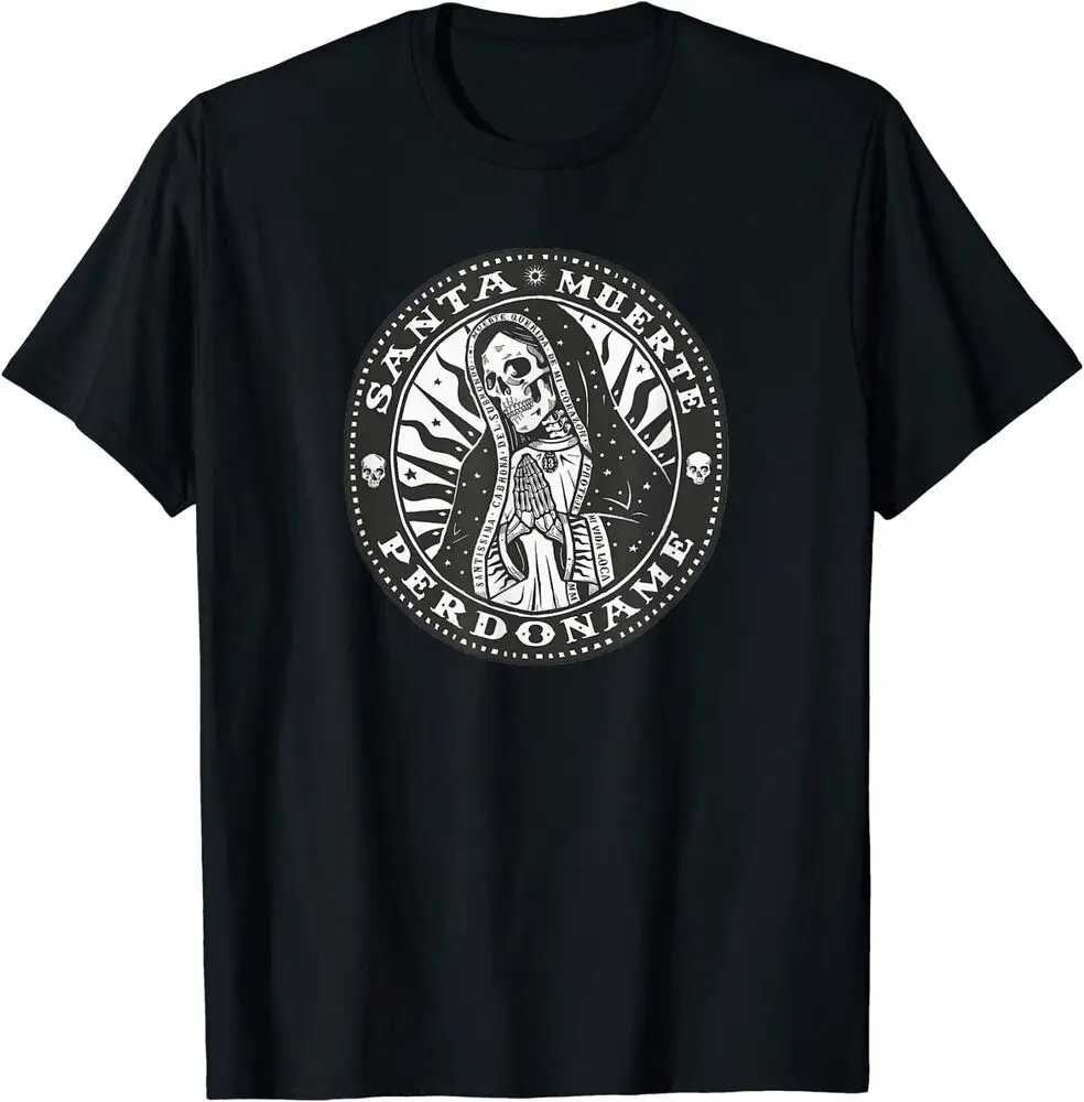 La Santa Muerte Perdoname Religious, Saint Of Death T-Shirt Anime Graphic T-shirts For Men Clothing Women Tees Y2K Tops Unisex S