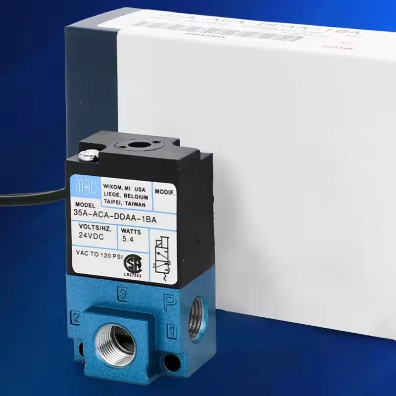 صمام الملف اللولبي عالي التردد MAC نوع 35A يعمل بالطيار 12/24 فولت 5.4 وات 12.7 وات #6