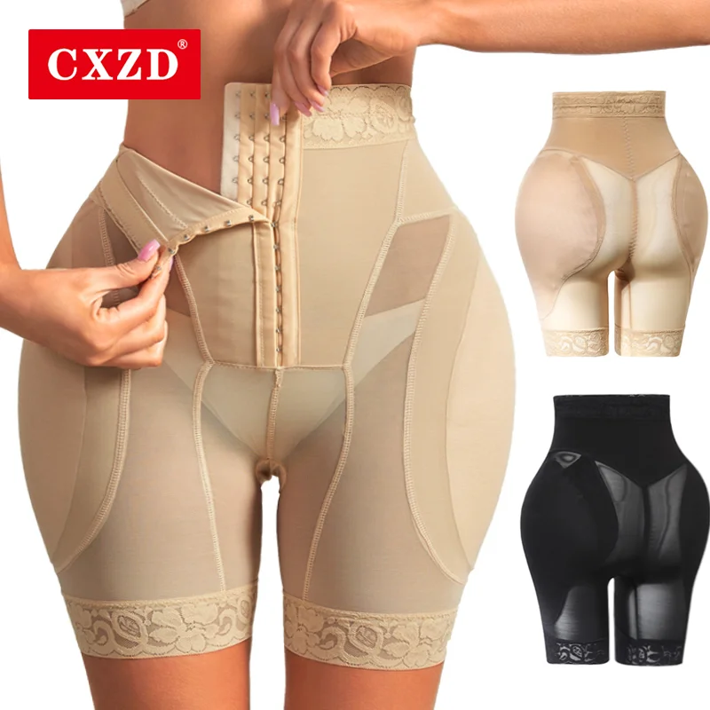 CXZD Women High Waist Body Shaper Padded Hip Enhancer Shapewear Slimming Flat Belly Shorts Breathable Butt Lifting Mesh Panties