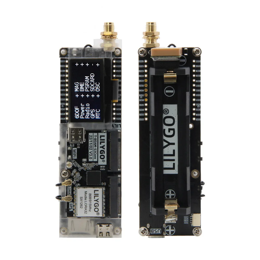 

LILYGO T-Beam ESP32-S3+LoRa+GPS+OLED+IMU+PMU development board