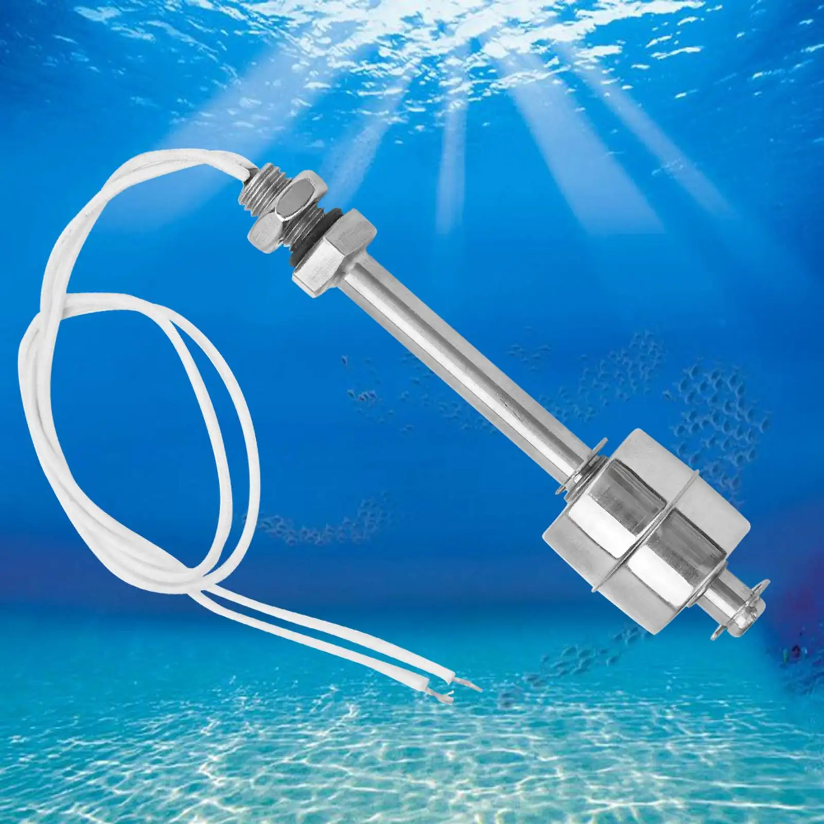 0~220V Stainless Steel Liquid Water Level Sensor Float Switch For Pool Can 100mm