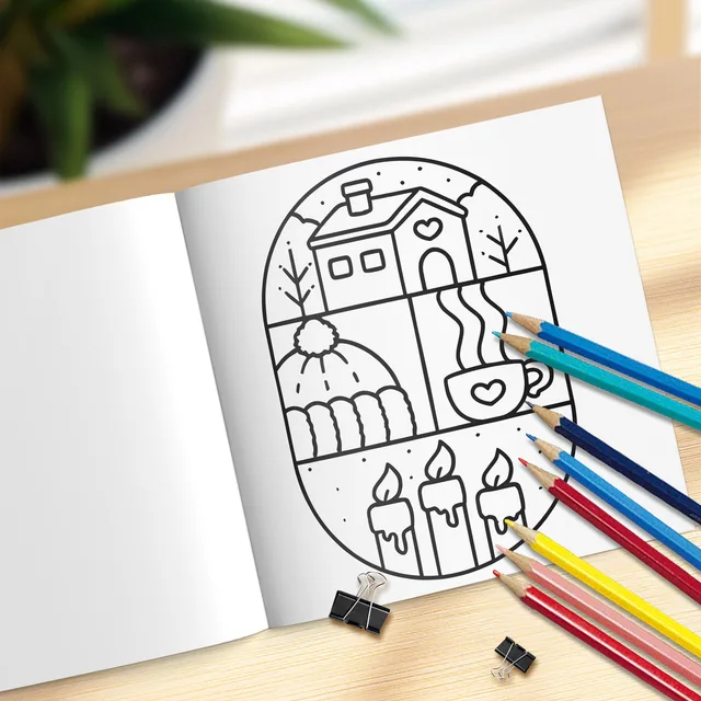 SIMPLE ART Bold-easy Patterns Coloring Book for Adults Cute Drawing Book Perfect Gift for Party and Birthday 6
