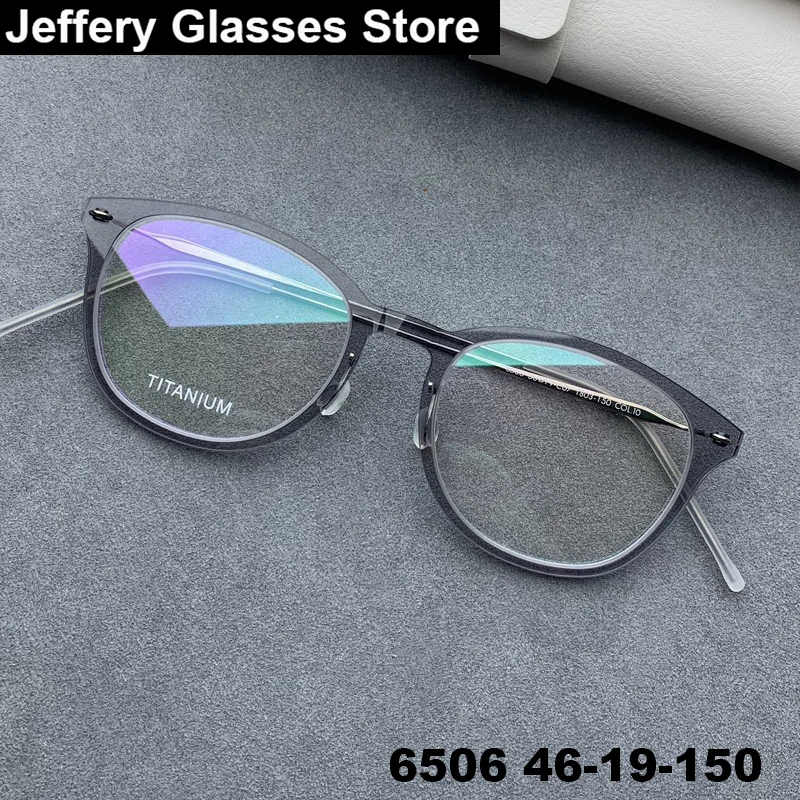 2025 Denmark Brand Ultralight Screwless Glasses Frame Men Women Square 6506 Titanium Acetate Eyeglasses Designer Super Quality