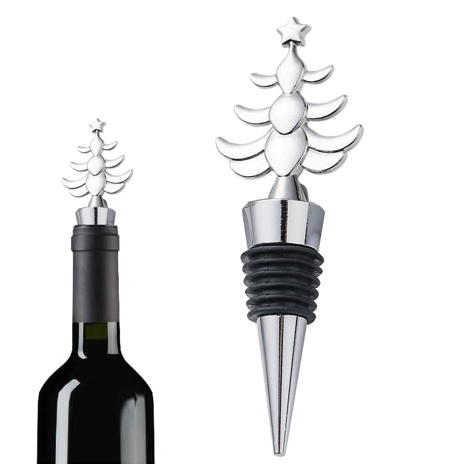 Wine Topper Christmas Champagne Bottle Cover Decor Leakproof Wine Stopper For Beer Cognac Bourbon Champagne Gathering Party